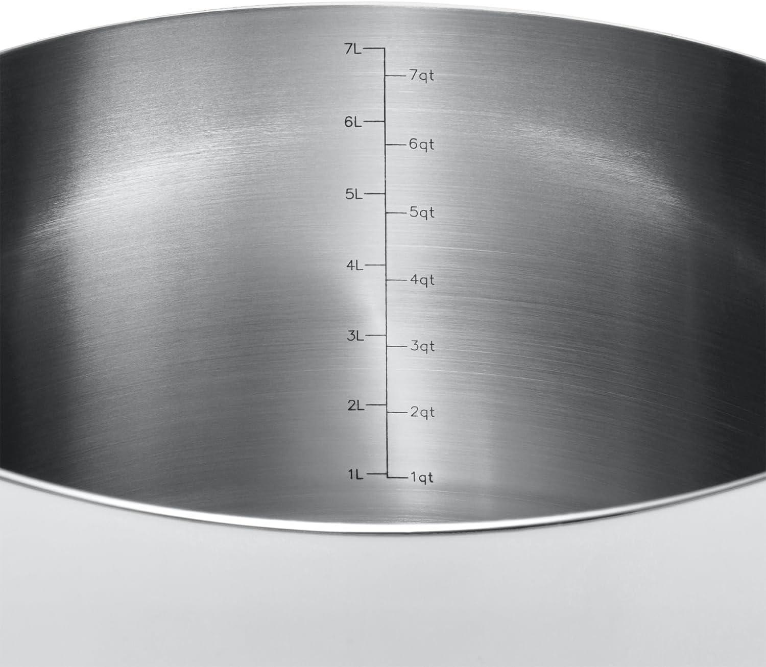 imageGreat Jones Big Deal 8Quart Stainless Steel Stock Pot With Lid Induction ampamp Oven Safe Dishwasher Friendly Fully Clad for Even Heating Oversized Welded Handles8 Quarts