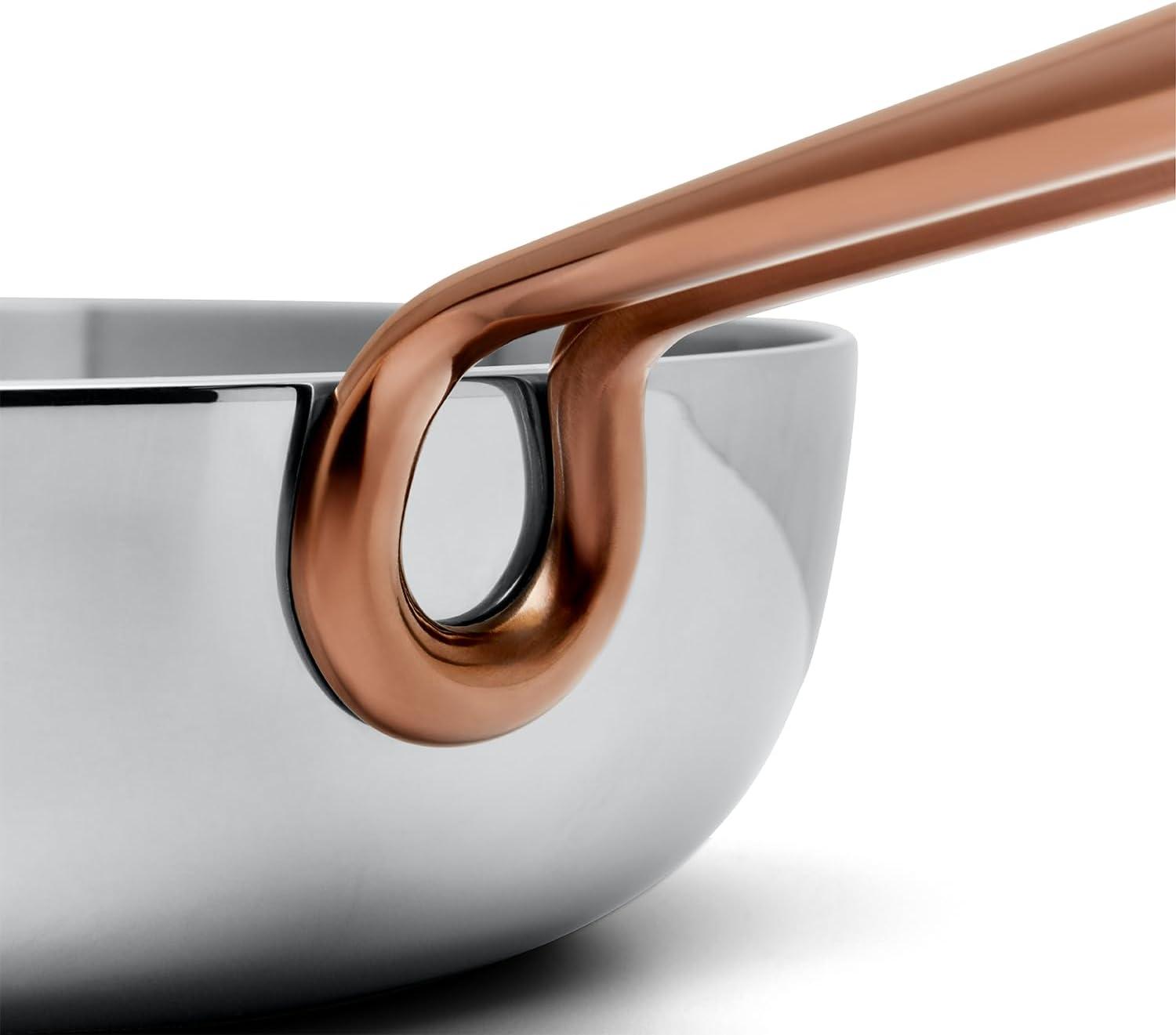 imageGreat Jones Deep Cut 3Quart Stainless Steel Saut Pan Hybrid Skillet ampamp Saut Pan with Sloped Sides Welded Handles Induction ampamp Oven Safe Dishwasher Friendly3Quart