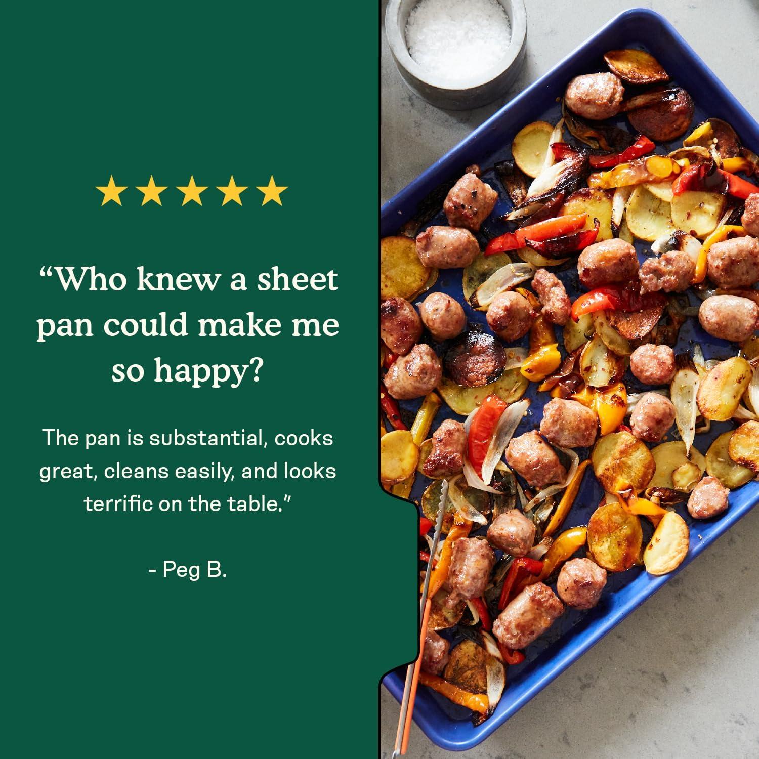 imageGreat Jones Holy Sheet Pan ampamp Big Chill Rack Set Blueberry Nonstick Aluminized Steel 185quotx135quot HeavyDuty Sheet Pan ampamp Cooling Rack For Baking Roasting Broiling Oven ampamp Dishwasher Safe