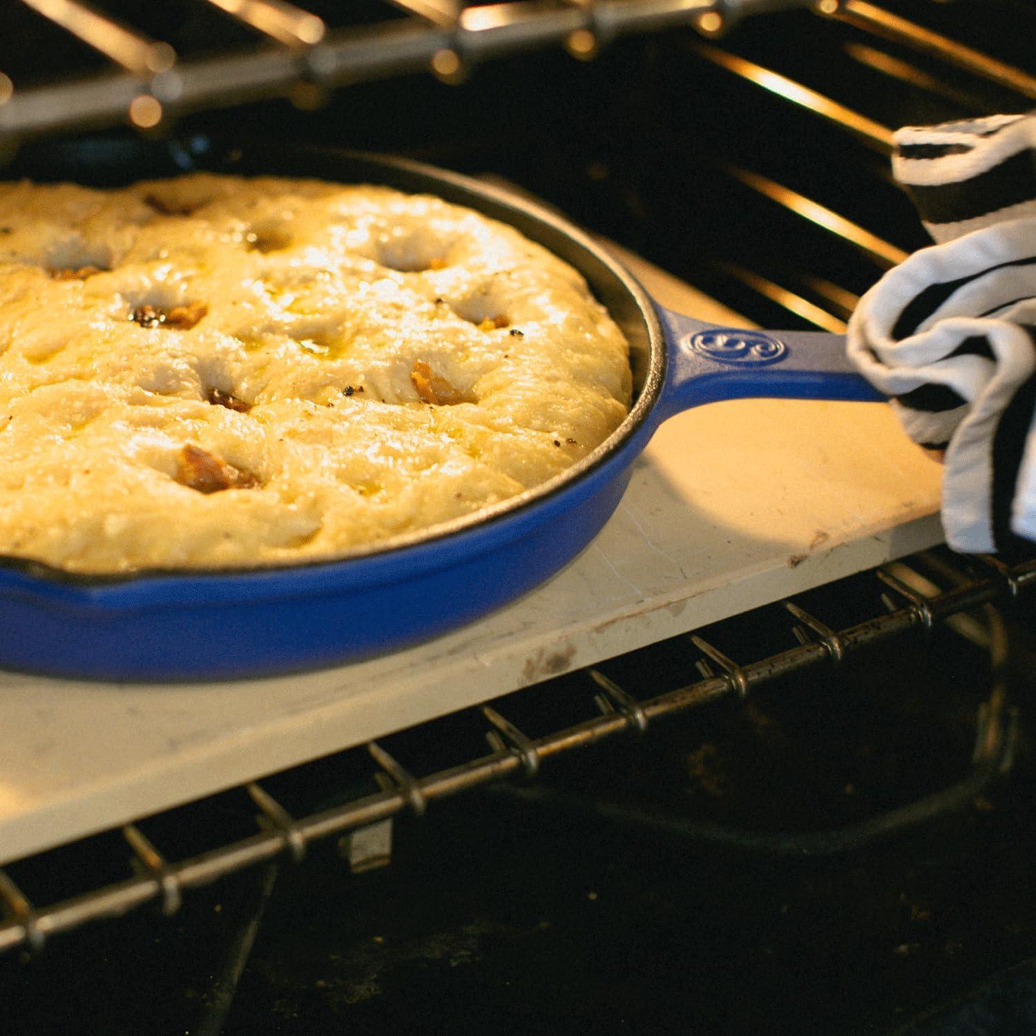 imageGreat Jones King Sear CastIron Skillet Blueberry 12quot Enameled for Easy Cleaning Safe for All Stovetops ampamp Ovens Perfect for Crispy Chicken Steak ampamp More OvenSafe to 500F Hand Wash OnlyBlueberry