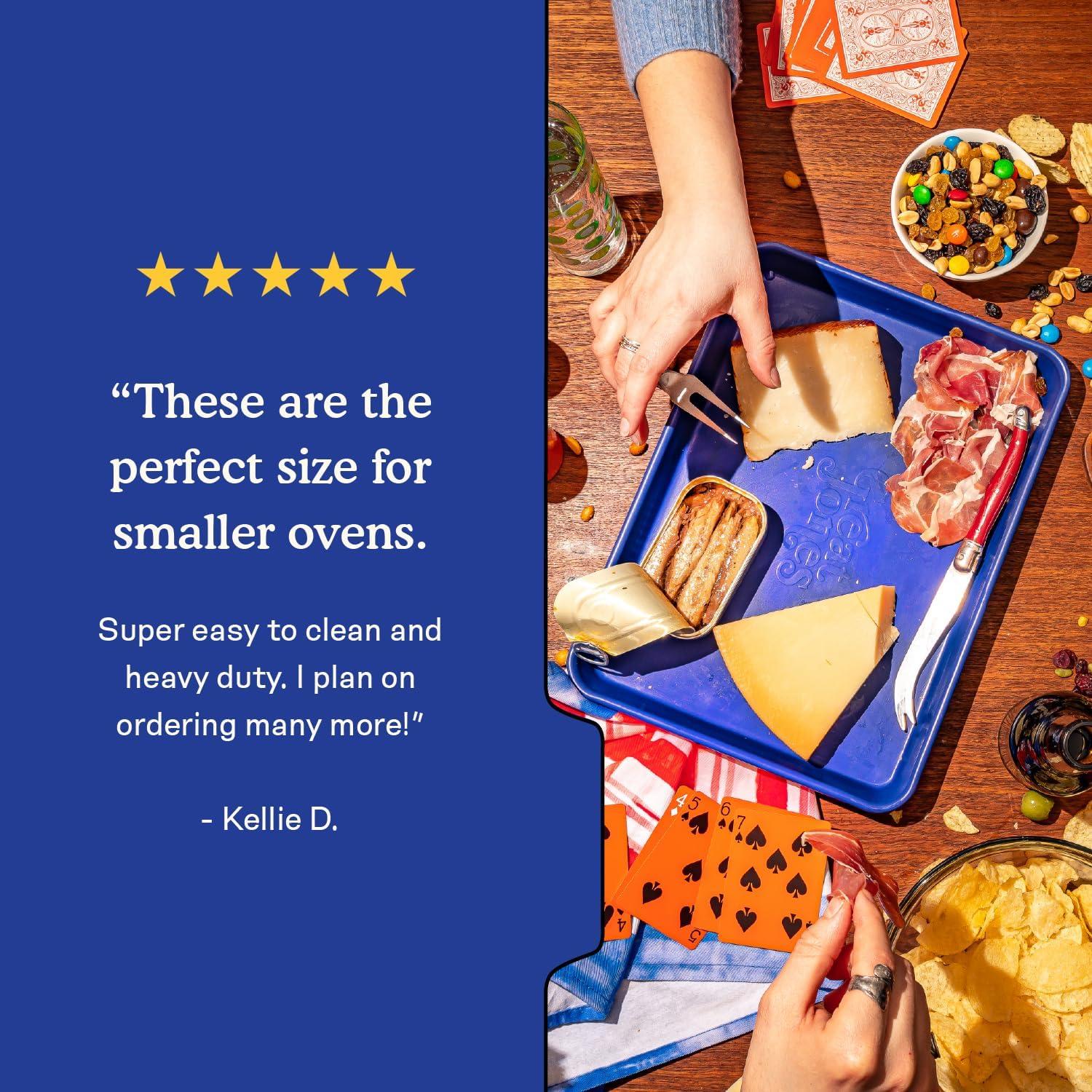 imageGreat Jones Little Sheet Pan ampamp Little Chill Rack Set Raspberry 135 x 95 HeavyDuty Nonstick Pan ampamp Cooling Rack Baking Tray ampamp Wire Rack for Cooking Baking Roasting Oven ampamp Dishwasher Safe