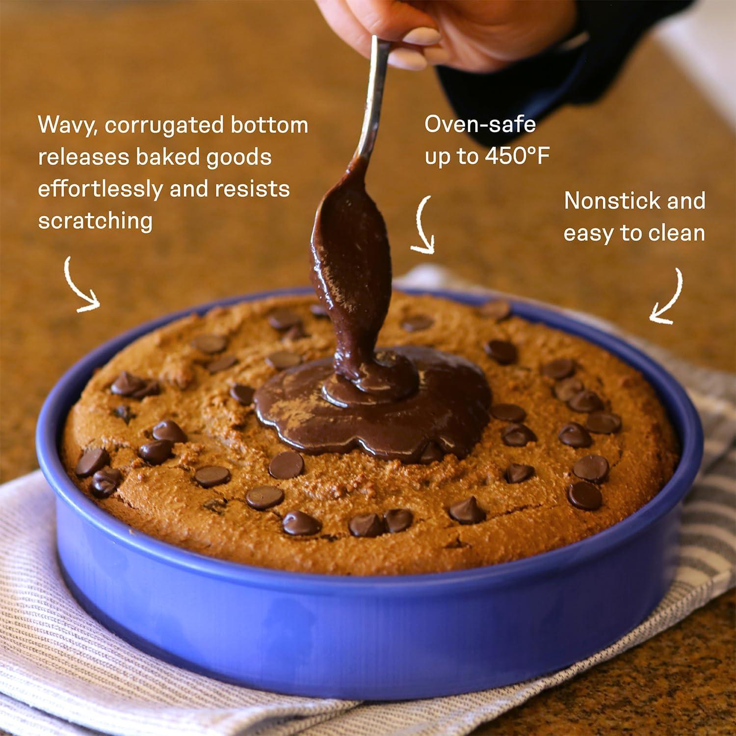 imageGreat Jones Patty Cake Raspberry Nonstick 9Inch Round Cake Pan HeavyDuty Aluminized Steel Easy Release Coating OvenSafe Up to 450F Even Heat Distribution DishwasherFriendlyBlueberry