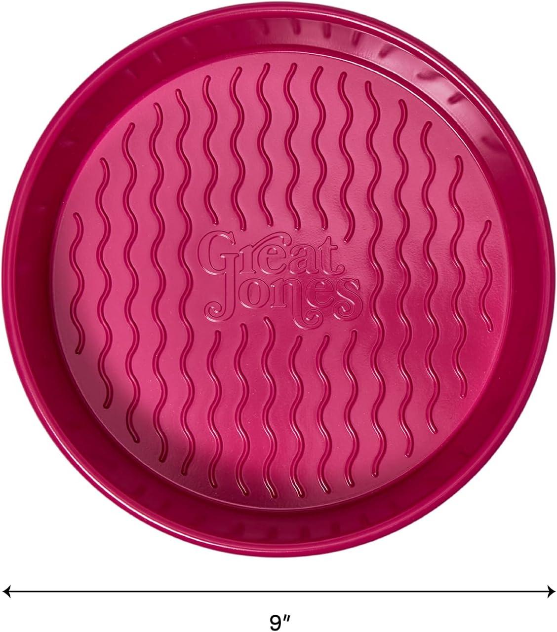 imageGreat Jones Patty Cake Raspberry Nonstick 9Inch Round Cake Pan HeavyDuty Aluminized Steel Easy Release Coating OvenSafe Up to 450F Even Heat Distribution DishwasherFriendlyRaspberry