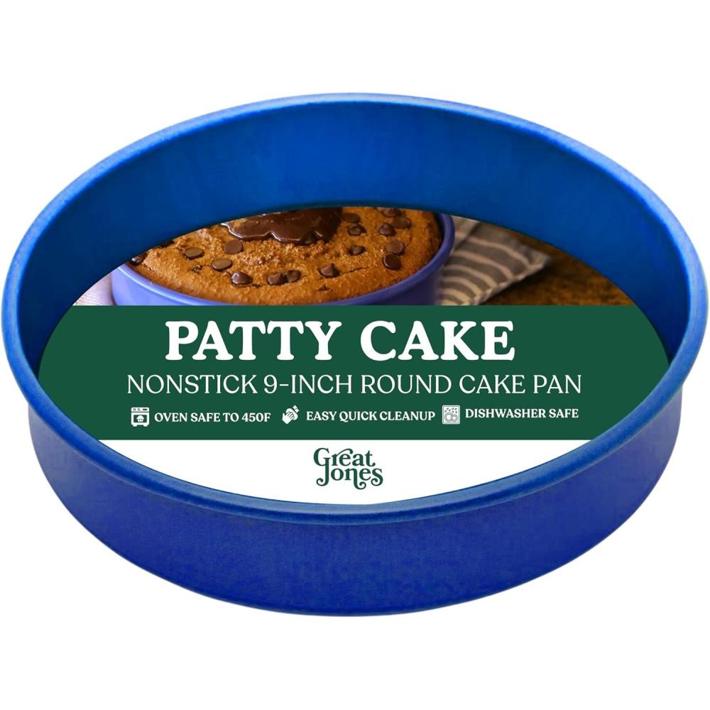 imageGreat Jones Patty Cake Raspberry Nonstick 9Inch Round Cake Pan HeavyDuty Aluminized Steel Easy Release Coating OvenSafe Up to 450F Even Heat Distribution DishwasherFriendlyBlueberry