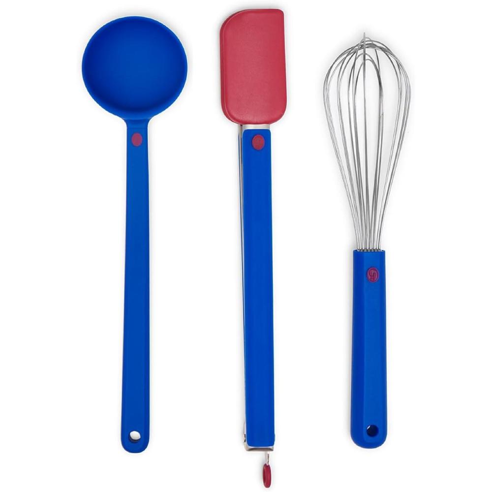 imageGreat Jones Tool Family  3Piece Large Kitchen Utensil Set Whisk Tongs Spoon  BPA ampamp BPSFree HeatResistant Cookware  Ergonomic Design ampamp DishwasherSafe BlueberryBlueberry