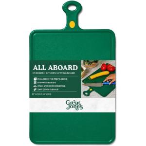 Great Jones All Aboard Oversized Kitchen Cutting Board – Reversible Prep & Serve Board with Juice Groove | Lightweight & BPA-Free | Knife-Friendly & Dishwasher Safe | Broccoli 12 x 16 Inches(Broccoli)