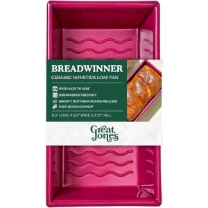 Great Jones Breadwinner (Broccoli) | Nonstick Loaf Pan for Bread, Cakes & More | Aluminized Steel with Easy Release Coating | Oven-Safe to 450°F | Even Heat Distribution | Dishwasher-Friendly(Raspberry)
