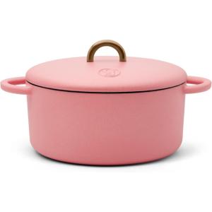 Great Jones Dutch Baby Dutch Oven with Lid (Salt, 3.5-Quart) | Enameled Cast Iron, Round Shape | Safe for Stovetops & Ovens up to 500°F | Space-Saving & Dishwasher-Friendly | Small-Batch Cooking(Taffy)