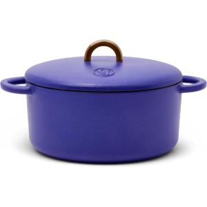 Great Jones Dutch Baby Dutch Oven with Lid (Salt, 3.5-Quart) | Enameled Cast Iron, Round Shape | Safe for Stovetops & Ovens up to 500°F | Space-Saving & Dishwasher-Friendly | Small-Batch Cooking(Blueberry)
