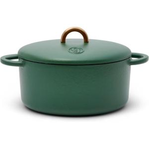 Great Jones Dutch Baby Dutch Oven with Lid (Salt, 3.5-Quart) | Enameled Cast Iron, Round Shape | Safe for Stovetops & Ovens up to 500°F | Space-Saving & Dishwasher-Friendly | Small-Batch Cooking(Broccoli)