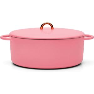Great Jones Dutchess Cast Iron Dutch Oven Pot With Lid (Pepper) – Large 6.75 Quart Size, Dual Handles – All Stovetop Safe – 500° Dutch Oven For Bread Baking | Dishwasher Friendly(Taffy)