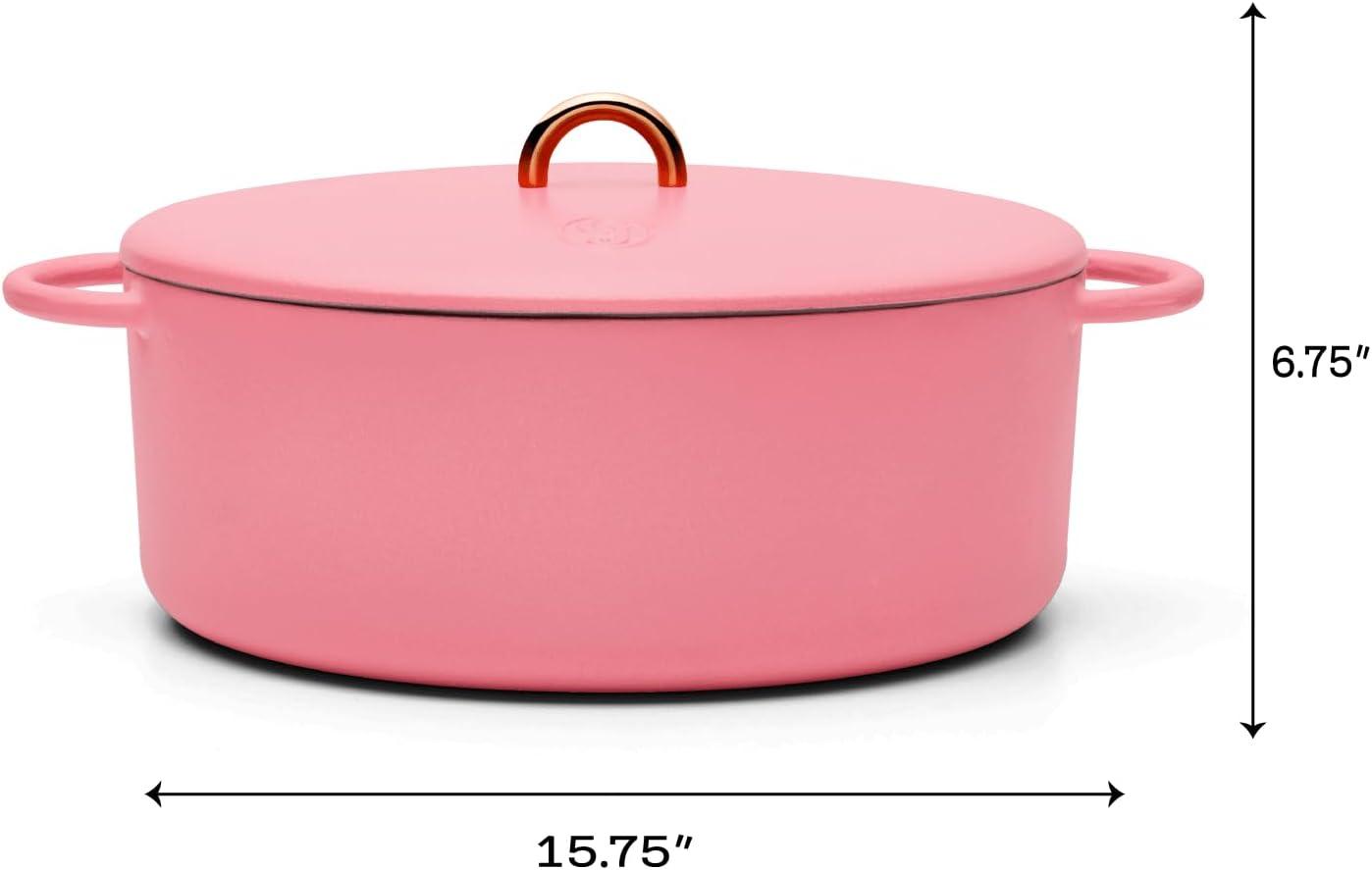 imageGreat Jones Dutchess Cast Iron Dutch Oven Pot With Lid Broccoli Large 675 Quart Size Dual Handles All Stovetop Safe 500 Dutch Oven For Bread Baking Dishwasher FriendlyTaffy