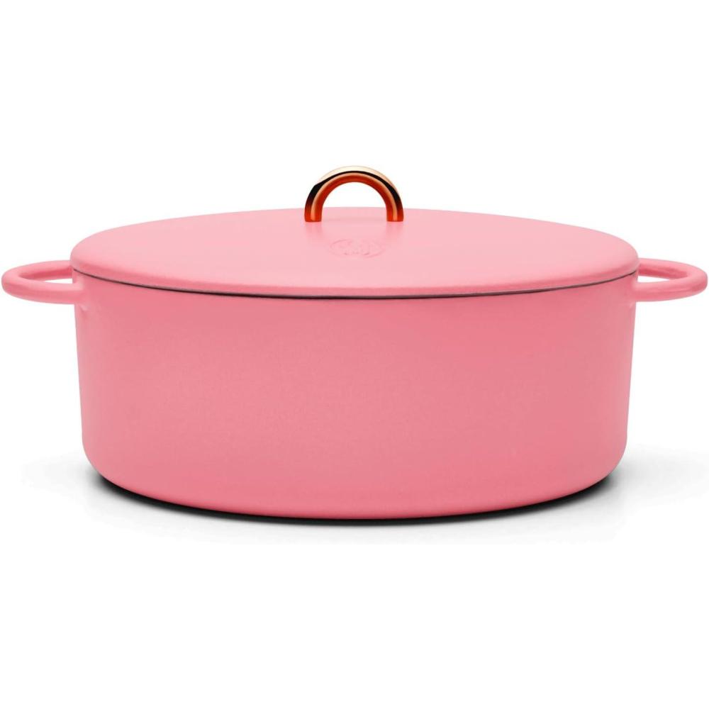 imageGreat Jones Dutchess Cast Iron Dutch Oven Pot With Lid Broccoli Large 675 Quart Size Dual Handles All Stovetop Safe 500 Dutch Oven For Bread Baking Dishwasher FriendlyTaffy